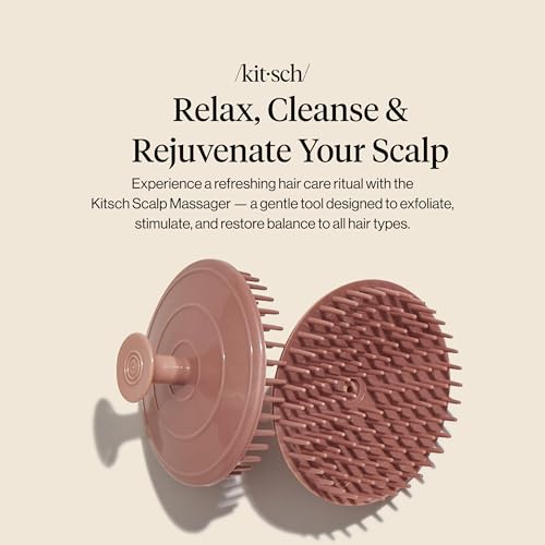 Image 3 of Kitsch Scalp Massager for Hair Care - Shampoo Brush Scalps - Terracotta