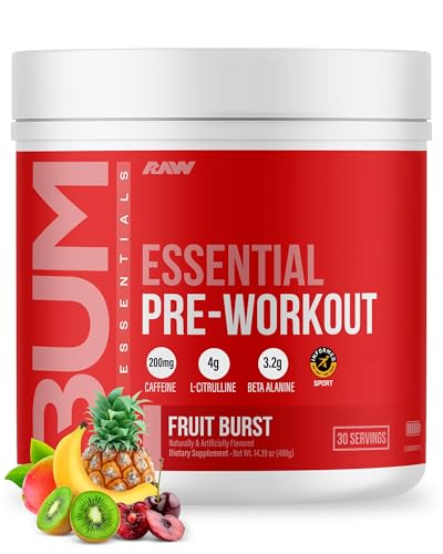 Image 8 of Fruit Burst (Pack of 1) for the product RAW Essential Pre-Workout Powder