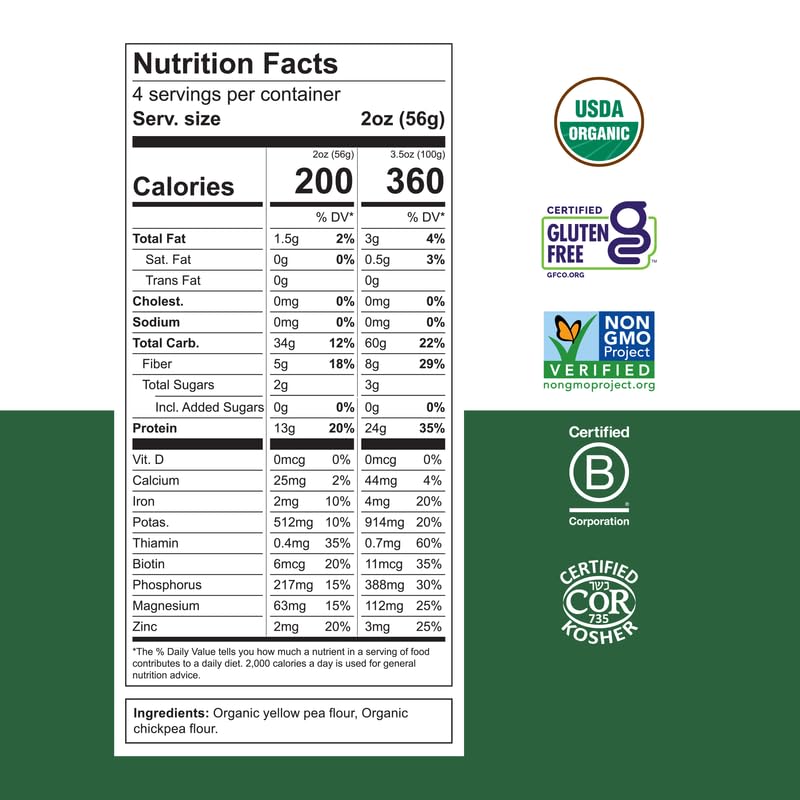 Image 2 of Chickapea Organic Chickpea Pasta - Shells - 8 oz (Pack of 6)