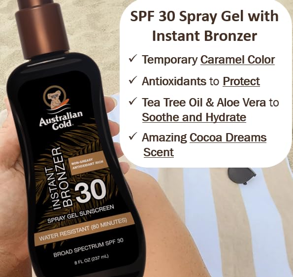 Image 2 of Australian Gold Spray Gel Sunscreen SPF 30 Broad Spectrum 8 fl oz