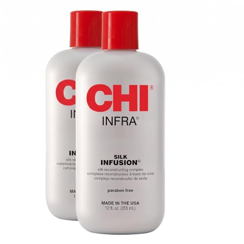 Image 4 of 12 Fl Oz (Pack of 2) for the product CHI Infra Silk Infusion Silk Reconstructing Leave-In Hair Treatment
