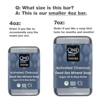 Thumbnail for Image 2 of One With Nature Activated Charcoal Soap Bar, 4oz 3-Pack