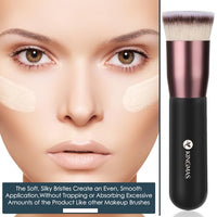 Thumbnail for Image 7 of KINGMAS Flat Top Foundation Brush, Premium Kabuki Makeup Brush