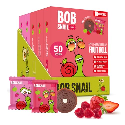 Image 1 of 50ct Strawberry & Raspberry for the product Bob Snail Fruit Rolls