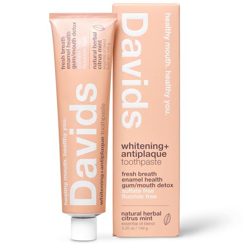 Image 1 of Default Title for the product Davids Fluoride Free Toothpaste Whitening Herbal Citrus Mint 5.25oz