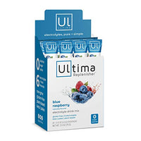 Thumbnail for Image 1 of 20 Count (Pack of 1) for the product Ultima Replenisher Electrolyte Hydration Drink Mix, Blue Raspberry, 20 Serving Stickpack Box
