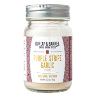 Thumbnail for Image 1 of 3 oz Glass Jar for the product Burlap & Barrel Purple Stripe Garlic - 3oz Glass Jar