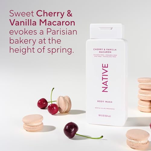 Image 5 of Native Clean Body Wash Cherry & Vanilla Macaron 18 fl oz