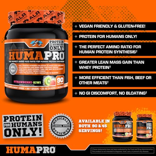 Image 4 of ALR Industries Humapro Vegan EAA Formula Strawberry Kiwi 90 Servings
