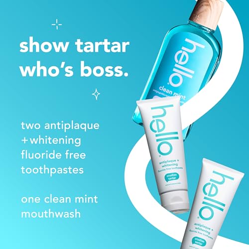 Image 2 of hello Antiplaque Whitening Toothpaste and Clean Mint Mouthwash Bundle Pack