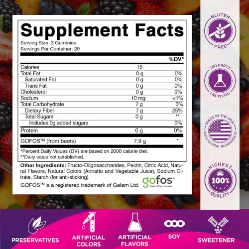 Image 4 of Vitamatic Extra Strength Prebiotic Fiber Gummies