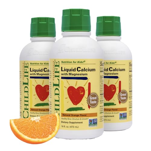 Image 3 of Orange / 16 Fl Oz (Pack of 3) for the product ChildLife Essentials Liquid Calcium Supplement for Kids
