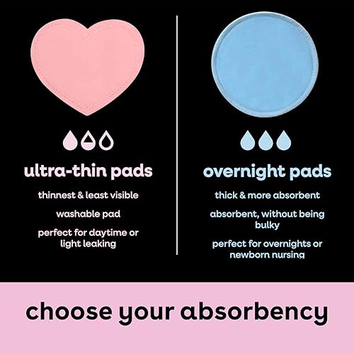 Image 4 of Bamboobies Soft Reusable Overnight Nursing Pads for Breastfeeding, 4 Count