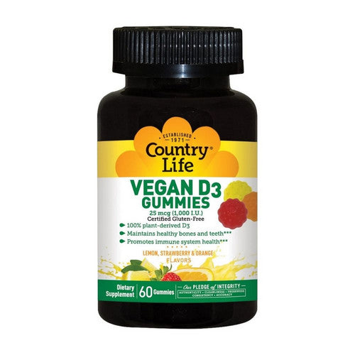 Country Life Vegan D3 Gummies 60 Count