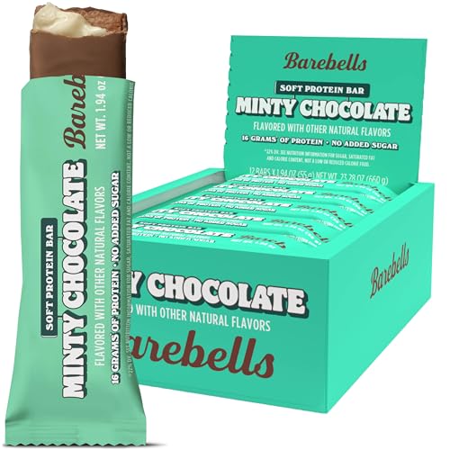 Image 1 of Default Title for the product BAREBELLS Soft Protein Bars Minty Chocolate - 12 Count, 16g High Protein Treats
