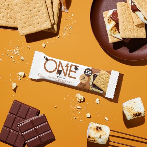 Image 4 of ONE S'mores Protein Bars, 20g Protein, Gluten Free Snacks, 12 ct