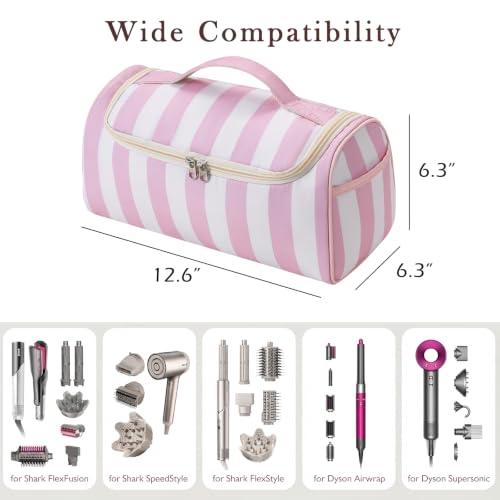 Image 2 of RSRSLEII Striped Hair Tools Travel Bag with Compartments