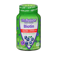 Thumbnail for Vitafusion Natural Biotin Extra Strength 5000 mcg 100 Gummies