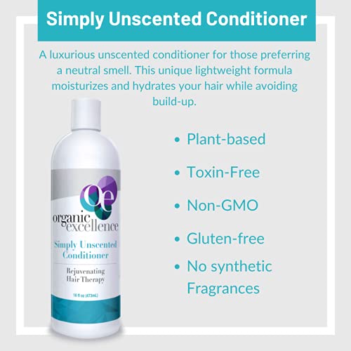 Image 4 of Organic Excellence Simply Unscented Conditioner, Non-toxic Color-safe 16 oz