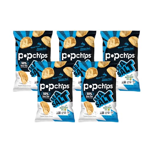 Image 1 of Default Title for the product popchips Sea Salt Potato Chips 5 oz Bags Pack of 5