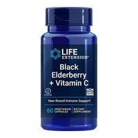 Thumbnail for Life Extension Black Elderberry + Vitamin C 60 Veg Caps