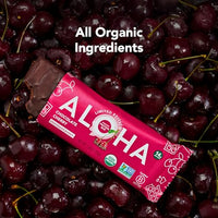 Thumbnail for Image 4 of ALOHA Organic Plant Based Protein Bars | Chocolate Cherry, 12 Ct, 5g Sugar