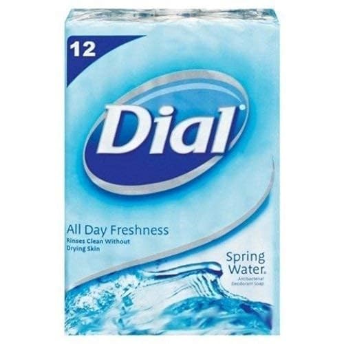 Image 1 of Default Title for the product Dial Spring Water Antibacterial Soap Bar, 12 Count