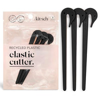 Thumbnail for Image 2 of Black for the product Kitsch Elastic Hair Tie Cutter Tool - 3pc Set