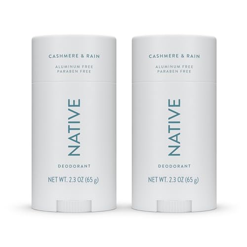 Image 1 of Default Title for the product Native Deodorant Contains Naturally Derived Ingredients, 72 Hour Odor Control, Aluminum Free, Cashmere & Rain Scent 2.3 oz (Pack of 2)