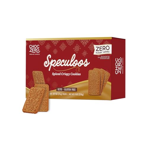 Image 1 of 9 Ounce (Pack of 1) for the product ChocZero Sugar Free Speculoos Cookies, Gluten Free