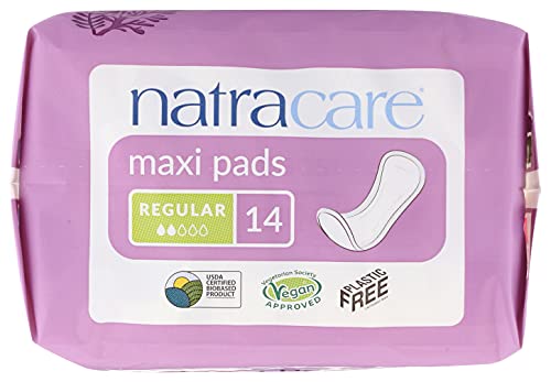 Image 6 of natracare Natural Traditional Style Maxi Pads, Regular, Individually Wrapped, Without Wings in Plant-Based Bag (1 Pack, 14 Pads Total)
