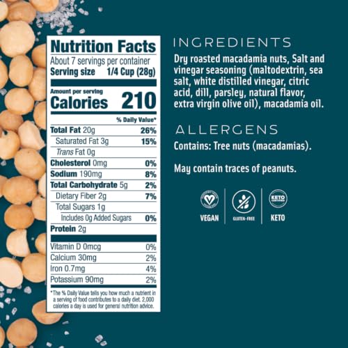 Image 2 of Mauna Loa Sea Salt & Vinegar Roasted Macadamia Nuts, 7 oz