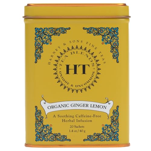 Image 1 of Default Title for the product Harney & Sons Organic Ginger Lemon Herbal Tea, 20 Sachets in Tin