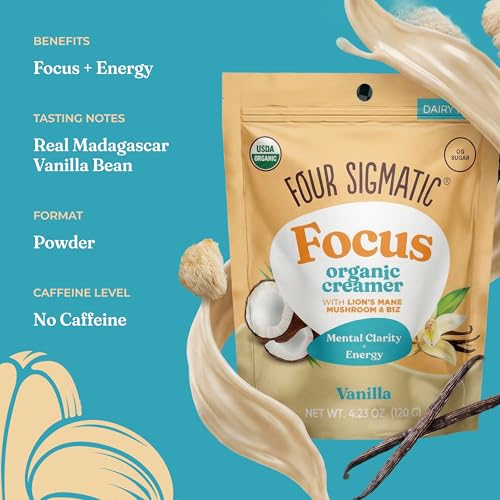 Image 3 of Four Sigmatic Focus Vanilla Coffee Creamer 4.23 oz