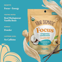 Thumbnail for Image 3 of Four Sigmatic Focus Vanilla Coffee Creamer 4.23 oz Pack of 2