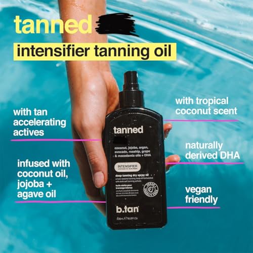 Image 3 of B.TAN 0 SPF Tanning Oil - Tanned AF Intensifier Dry Spray