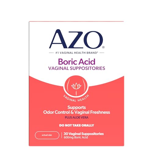 Image 2 of 1 Count (Pack of 30) / 1 Month Supply for the product AZO Boric Acid Vaginal Suppositories for Women (Pack of 60)