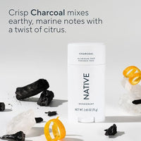Thumbnail for Image 4 of Native Deodorant Contains Naturally Derived Ingredients, 72 Hour Odor Control, Aluminum Free, Charcoal 2.65oz