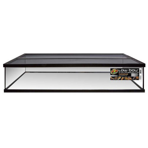 Zoo Med Low Boy Breeder Flat Terrarium with Aluminum Screen Top Black, Clear, 1ea/48 In X 24 in, 50 Gallon by Zoo Med