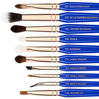 Thumbnail for Image 4 of BDELLIUM TOOLS Professional Makeup Brush Golden Triangle Phase II Complete 15pc Brush Set with Pouch