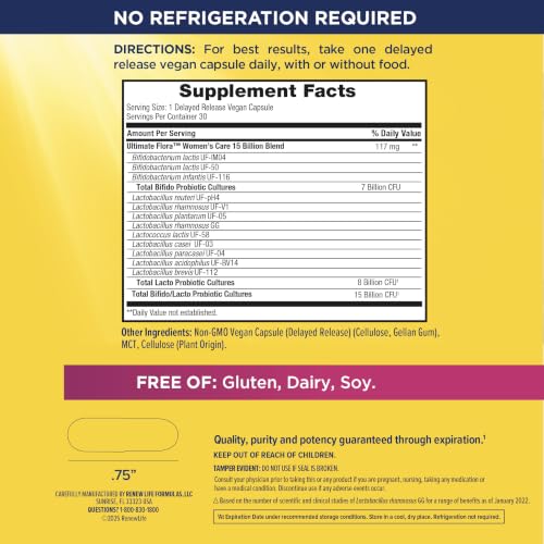 Image 3 of Renew Life Ultimate Flora Women's Care Probiotic 15 Billion CFU