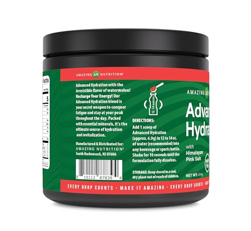 Image 3 of Amazing Nutrition Advanced Hydration Electrolyte Powder 60 Servings Natural Watermelon