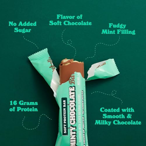 Image 4 of BAREBELLS Soft Protein Bars Minty Chocolate, 24-Pack