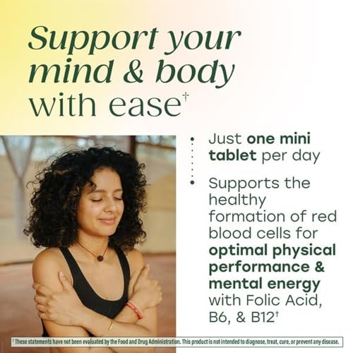 Image 5 of MegaFood Vegan Vitamin B12 with Vitamin B6 and Folic Acid, 30 Mini Tablets