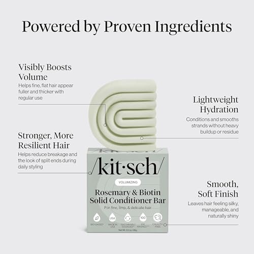Image 3 of Kitsch Rosemary & Biotin Conditioner Bar Soap for Hair Growth - 3 oz
