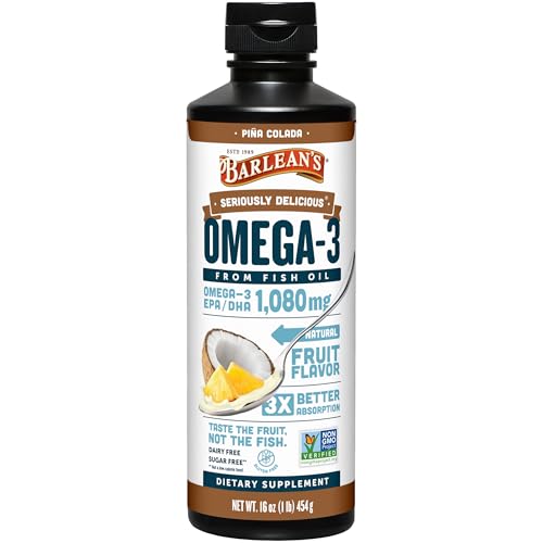 Image 1 of Default Title for the product Barlean's Pina Colada Omega-3 Fish Oil Liquid, 16oz