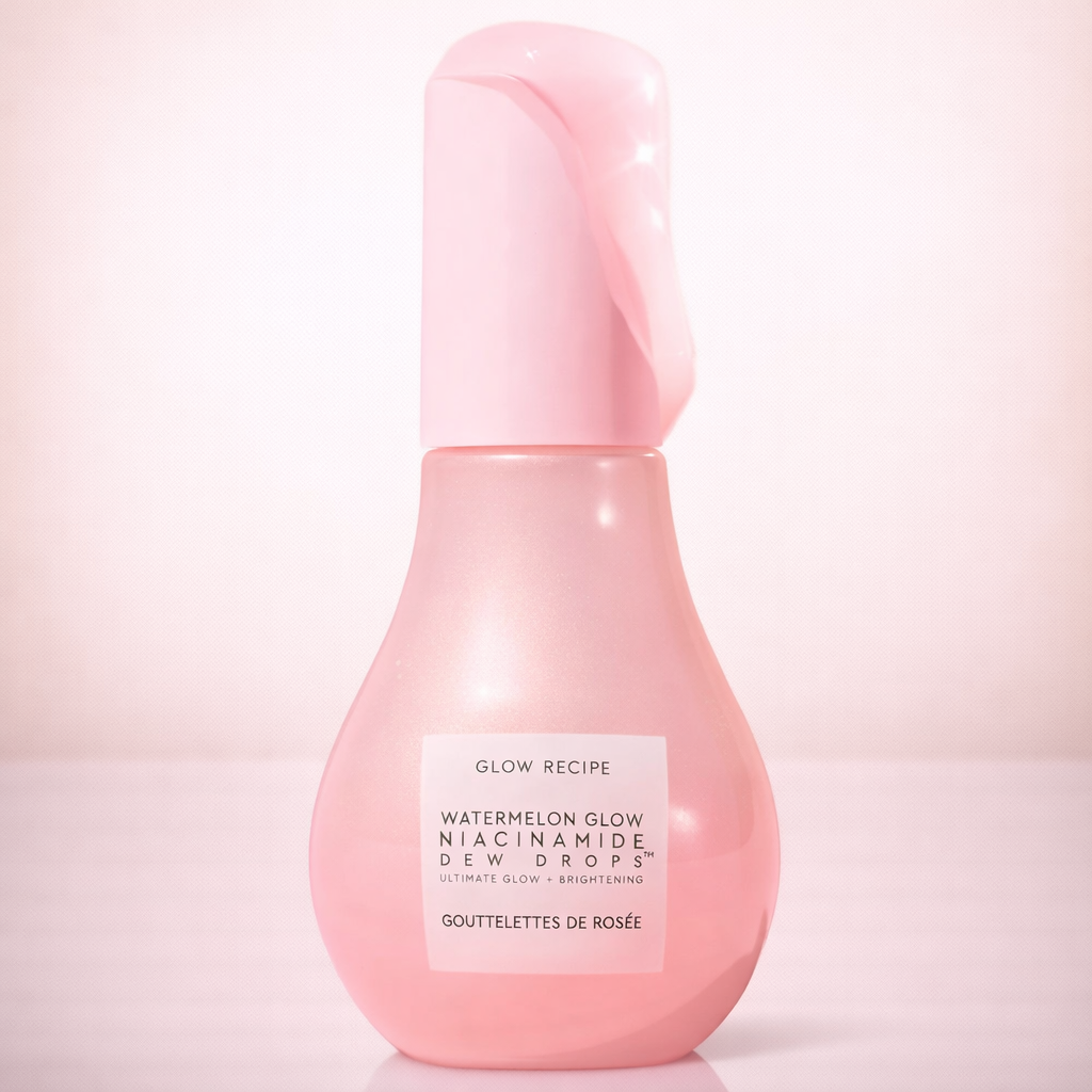 Glow Recipe Watermelon Niacinamide Dew Drops, Korean Niacinamide Serum Drops, Hydrating Face Serum + Primer & Liquid Highlighter, Hyaluronic Acid, Dewy Glow (40ml)
