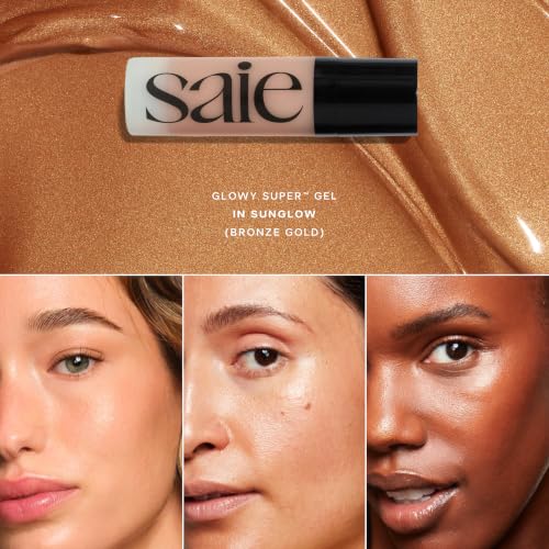 Image 3 of Saie Saieglow Bestsellers Kit - Full-Size Dew Blush, Mini Glowy Super Gel & City Set Setting Spray (3 Ct)