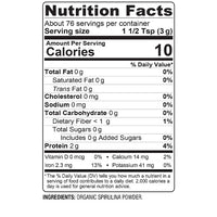 Thumbnail for Image 2 of BareOrganics Spirulina Powder - Organic Superfood Powder - 8 Oz