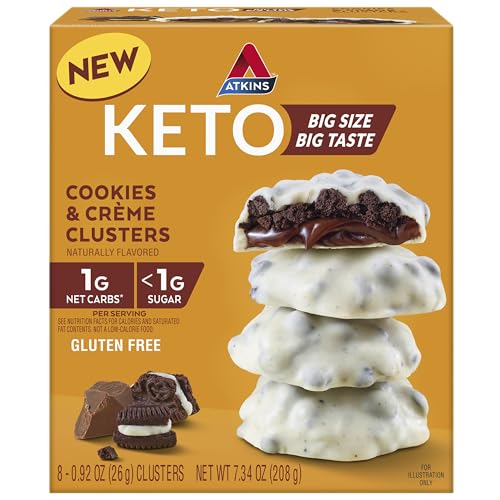 Image 1 of Default Title for the product Atkins Keto Cookies & Crème Clusters, 8 Count